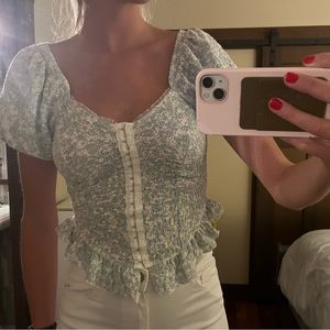 Free people oh baby lace crop top